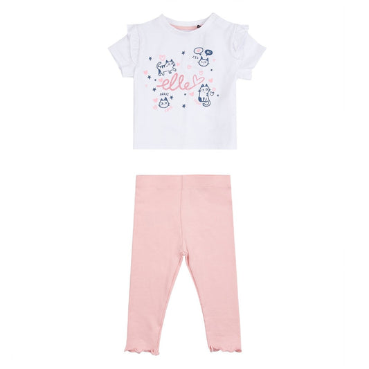 Elle Girls Toddler Cat Frill T-Shirt and Legging Set ELL0610002
