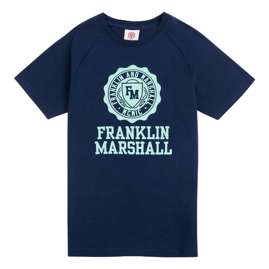 Franklin & Marshall Boys Raglan Crest T-Shirt FMS0559203