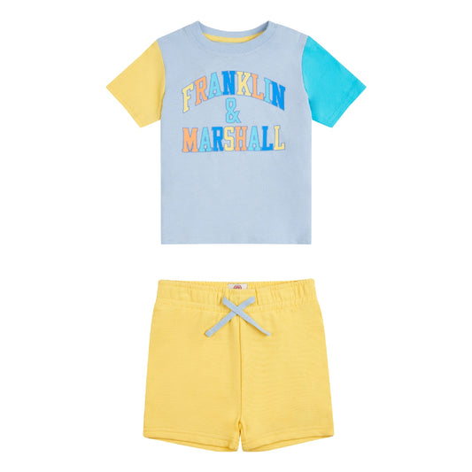 Franklin & Marshall Boys Baby and Toddler Stripe T-Shirt and Short Set FMS0586393