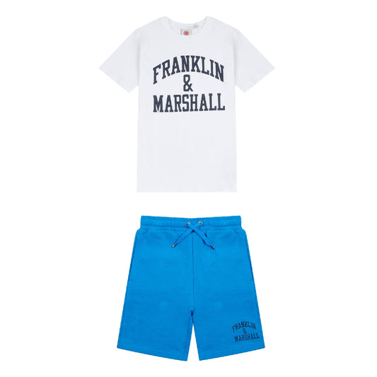 Franklin & Marshall Boys Vintage Arch T-Shirt and Shorts Set FMS0590002