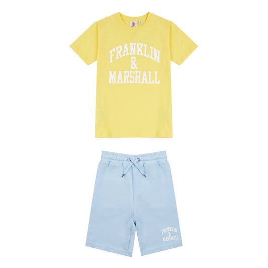 Franklin & Marshall Boys Vintage Arch T-Shirt and Shorts Set FMS0590369