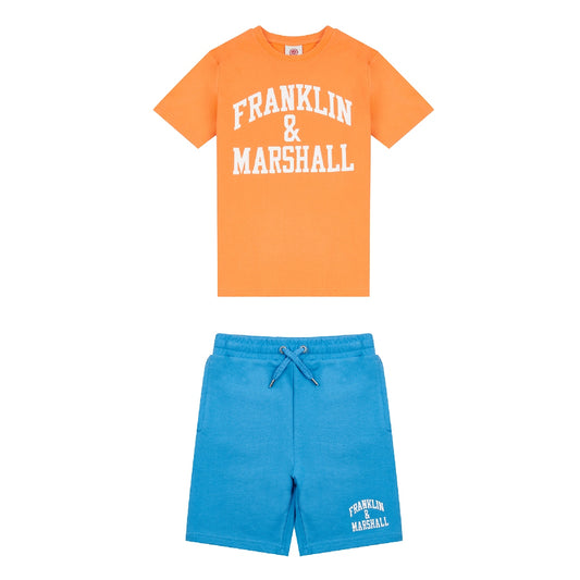 Franklin & Marshall Boys Vintage Arch T-Shirt and Shorts Set FMS0590A41