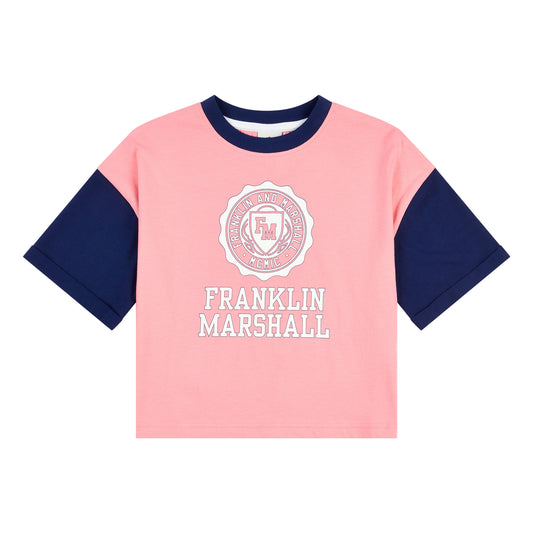 Franklin & Marshall Girls Contrasting Boxy T-Shirt FMS5001D04
