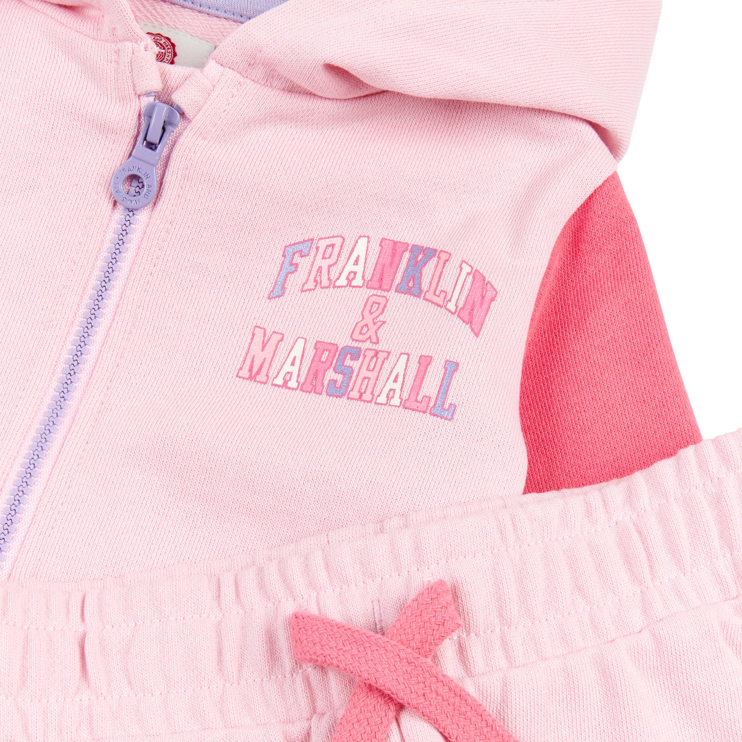 Franklin & Marshall Girls Baby and Toddler Zip Hoodie and Joggers Set FMS5046492