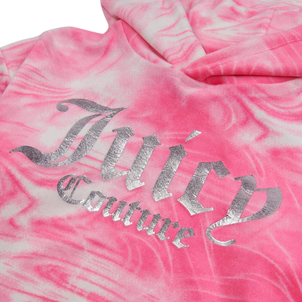 Juicy Couture Girls Velour Marbel Print Hoodie JBX5730B28