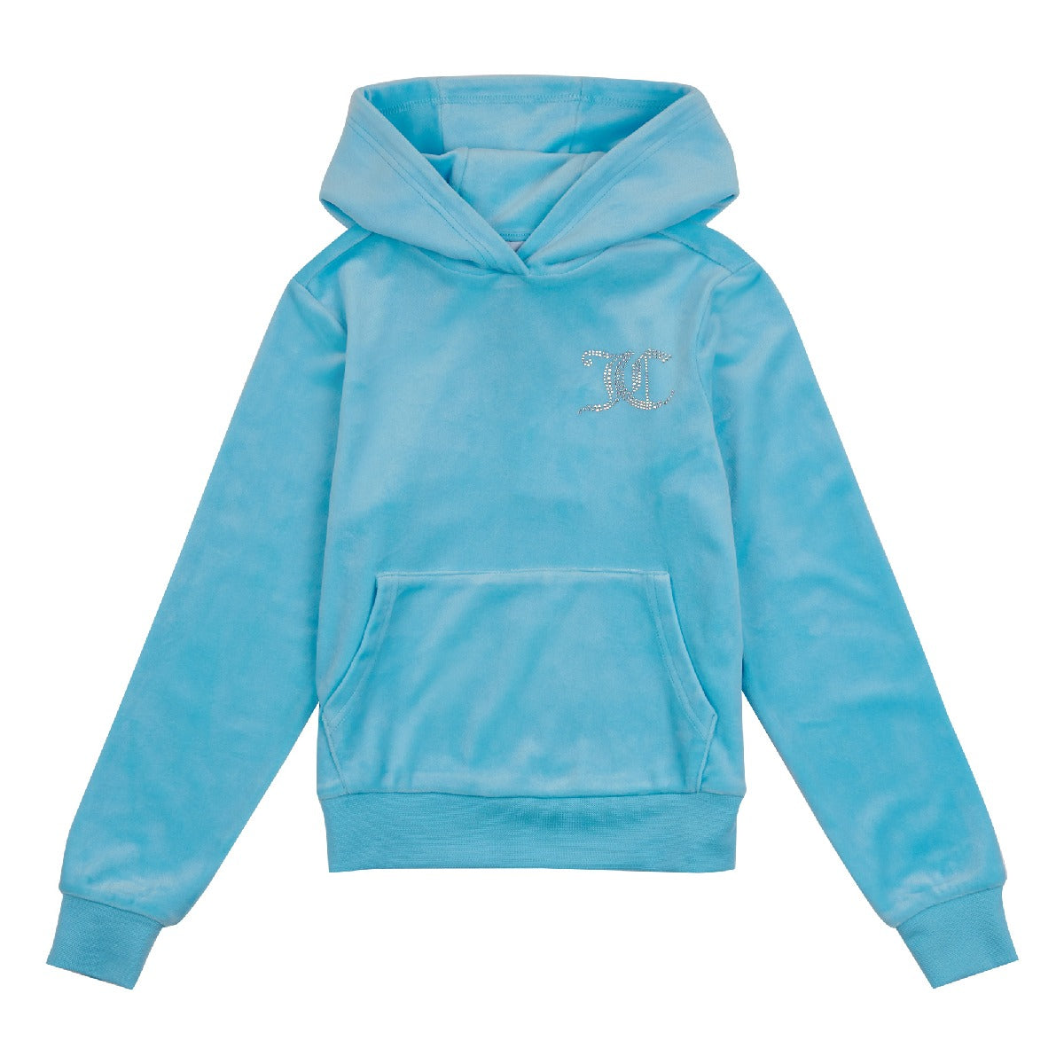 Juicy Couture Girls Diamante Velour Hoodie