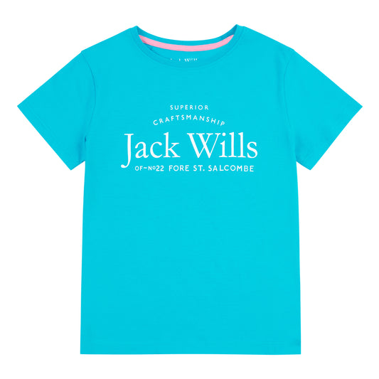 Jack Wills Girls Classic Crew-Neck T-Shirt JWS5010D51