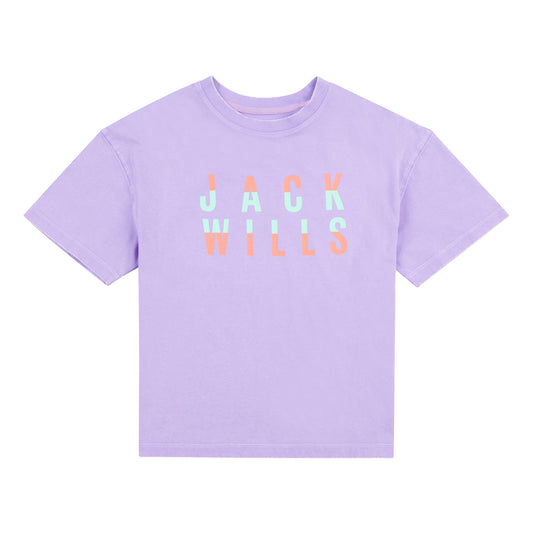 Jack Wills Girls Oversized Acid Wash T-Shirt JWS5245804