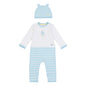 Penguin Boys Toddler 2 Piece Babygrow and Hat Set With Ears PGN0976002