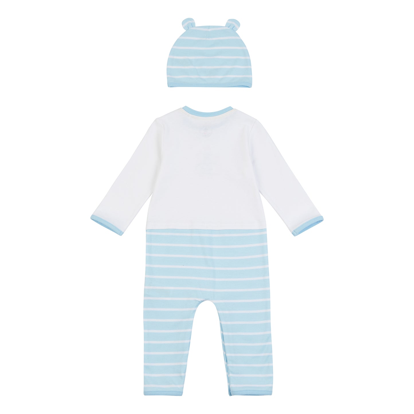 Penguin Boys Toddler 2 Piece Babygrow and Hat Set With Ears PGN0976002