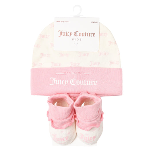 Juicy Couture Hat & Bootie Baby Gift Set - Vanilla Ice