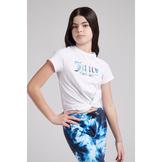 Juicy Couture Girls Marble Print Tie T-Shirt