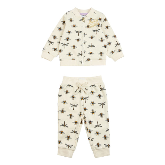 Juicy Couture Girls Toddler Bee Bomber Jacket and Joggers