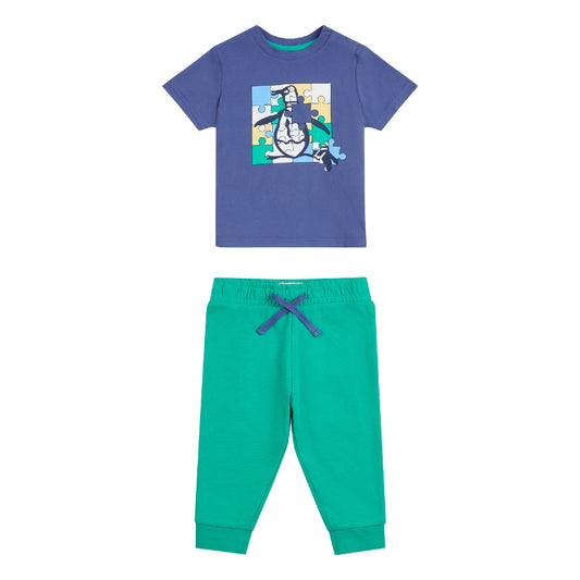 Penguin Boys Toddler Puzzle Print T-Shirt and Joggers